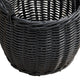 Lesa Multi Use Storage Basket with Handles | 13" Black Wicker Woven