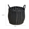 Lesa Multi Use Storage Basket with Handles | 13" Black Wicker Woven