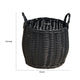 Lesa Multi Use Storage Basket with Handles | 13" Black Wicker Woven