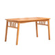 Heno Outdoor Dining Table with Umbrella Hole | 59" Top | Light Brown