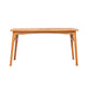 Heno Outdoor Dining Table with Umbrella Hole | 59" Top | Light Brown