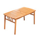 Heno Outdoor Dining Table with Umbrella Hole | 59" Top | Light Brown