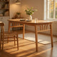 Heno Outdoor Dining Table with Umbrella Hole | 59" Top | Light Brown