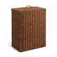 Jary Storage Basket with Lid | Dark Walnut Brown | 22" Wicker Woven