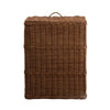 Jary Storage Basket with Lid | Dark Walnut Brown | 22" Wicker Woven