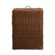 Jary Storage Basket with Lid | Dark Walnut Brown | 22" Wicker Woven