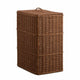 Jary Storage Basket with Lid | Dark Walnut Brown | 22" Wicker Woven