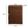 Jary Storage Basket with Lid | Dark Walnut Brown | 22" Wicker Woven