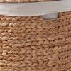 Leri Lidded Laundry Hamper | Light Brown Hyacinth | Arrow Woven | 23"