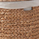 Leri Lidded Laundry Hamper | Light Brown Hyacinth | Arrow Woven | 23"