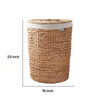 Leri Lidded Laundry Hamper | Light Brown Hyacinth | Arrow Woven | 23"