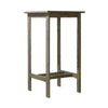 Emio Outdoor Side Bar Table | 24" Top | Farmhouse Graywashed Acacia Wood