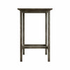 Emio Outdoor Side Bar Table | 24" Top | Farmhouse Graywashed Acacia Wood