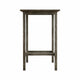 Emio Outdoor Side Bar Table | 24" Top | Farmhouse Graywashed Acacia Wood