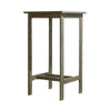 Emio Outdoor Side Bar Table | 24" Top | Farmhouse Graywashed Acacia Wood