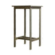 Emio Outdoor Side Bar Table | 24" Top | Farmhouse Graywashed Acacia Wood