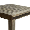Emio Outdoor Side Bar Table | 24" Top | Farmhouse Graywashed Acacia Wood