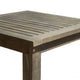 Emio Outdoor Side Bar Table | 24" Top | Farmhouse Graywashed Acacia Wood