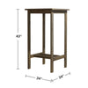 Emio Outdoor Side Bar Table | 24" Top | Farmhouse Graywashed Acacia Wood