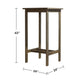 Emio Outdoor Side Bar Table | 24" Top | Farmhouse Graywashed Acacia Wood
