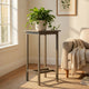Emio Outdoor Side Bar Table | 24" Top | Farmhouse Graywashed Acacia Wood