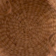 Storage Basket with Faux Leather Handles | 16" Brown Hyacinth Woven