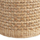 Storage Basket with Faux Leather Handles | 16" Brown Hyacinth Woven