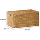 Jom Storage Trunk Basket with Lid | 27" Light Brown Hyacinth Woven