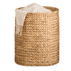 Jom Laundry Hamper | Arrow Weave Light Brown Hyacinth Basket | 22" Oval