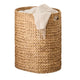 Jom Laundry Hamper | Arrow Weave Light Brown Hyacinth Basket | 22" Oval