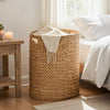 Jom Laundry Hamper | Arrow Weave Light Brown Hyacinth Basket | 22" Oval
