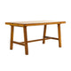 Mery Outdoor Dining Table | 59" Slatted Top | Brown Acacia Wood