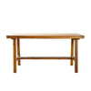 Mery Outdoor Dining Table | 59" Slatted Top | Brown Acacia Wood