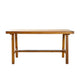 Mery Outdoor Dining Table | 59" Slatted Top | Brown Acacia Wood