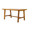 Mery Outdoor Dining Table | 59" Slatted Top | Brown Acacia Wood