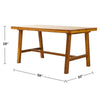 Mery Outdoor Dining Table | 59" Slatted Top | Brown Acacia Wood