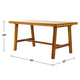 Mery Outdoor Dining Table | 59" Slatted Top | Brown Acacia Wood