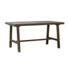 Mery Outdoor Dining Table | 59" Slatted Top | Gray Washed Acacia Wood