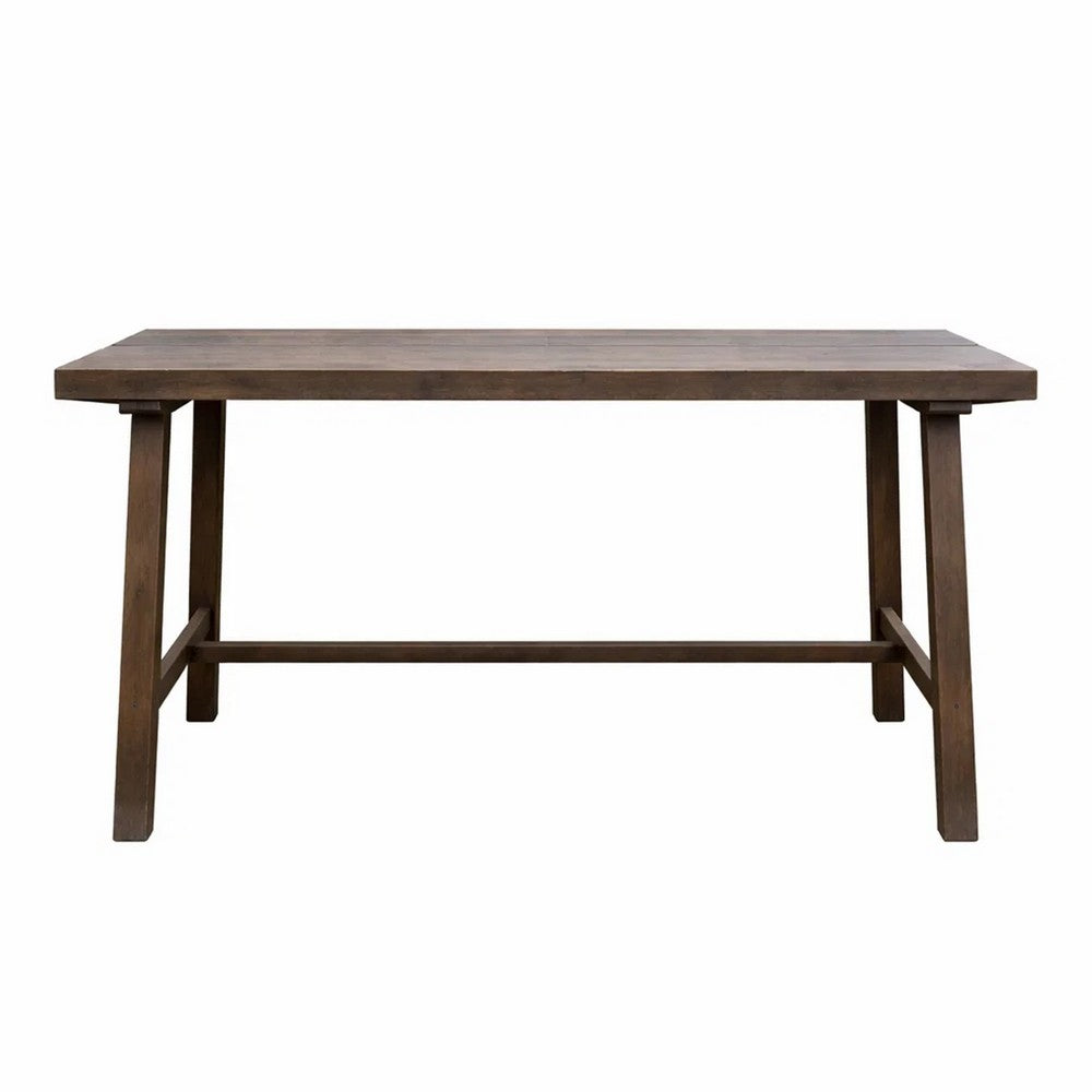 Mery Outdoor Dining Table | 59" Slatted Top | Gray Washed Acacia Wood