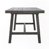 Mery Outdoor Dining Table | 59" Slatted Top | Gray Washed Acacia Wood