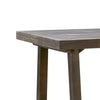 Mery Outdoor Dining Table | 59" Slatted Top | Gray Washed Acacia Wood