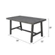 Mery Outdoor Dining Table | 59" Slatted Top | Gray Washed Acacia Wood