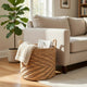Storage Basket with Handles | Light Brown Hyacinth Woven | 15" Round