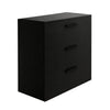 Moru Modular Oversize Dresser Chest | 3 Deep Drawers | Modern Black Wood