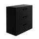 Moru Modular Oversize Dresser Chest | 3 Deep Drawers | Modern Black Wood