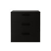 Moru Modular Oversize Dresser Chest | 3 Deep Drawers | Modern Black Wood