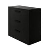 Moru Modular Oversize Dresser Chest | 3 Deep Drawers | Modern Black Wood