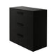 Moru Modular Oversize Dresser Chest | 3 Deep Drawers | Modern Black Wood