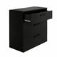 Moru Modular Oversize Dresser Chest | 3 Deep Drawers | Modern Black Wood
