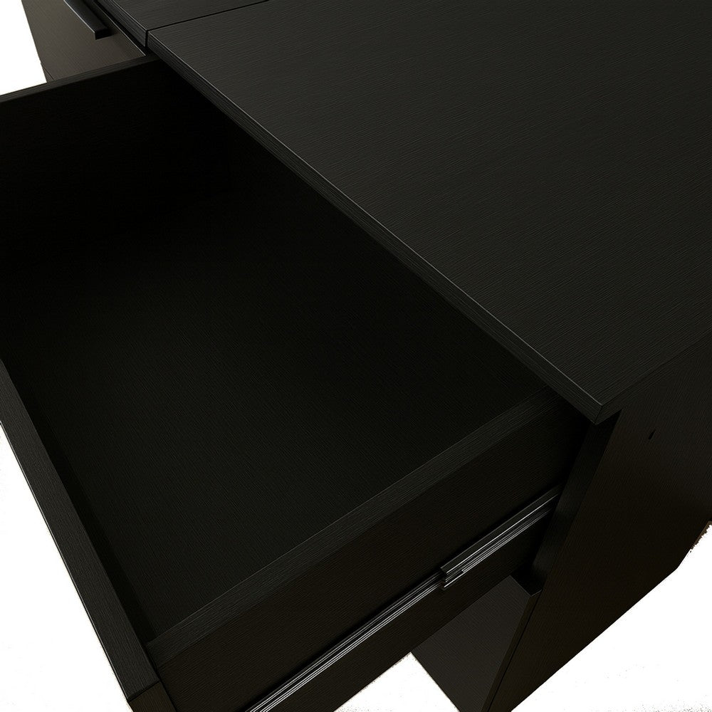 Moru Modular Oversize Dresser Chest | 3 Deep Drawers | Modern Black Wood